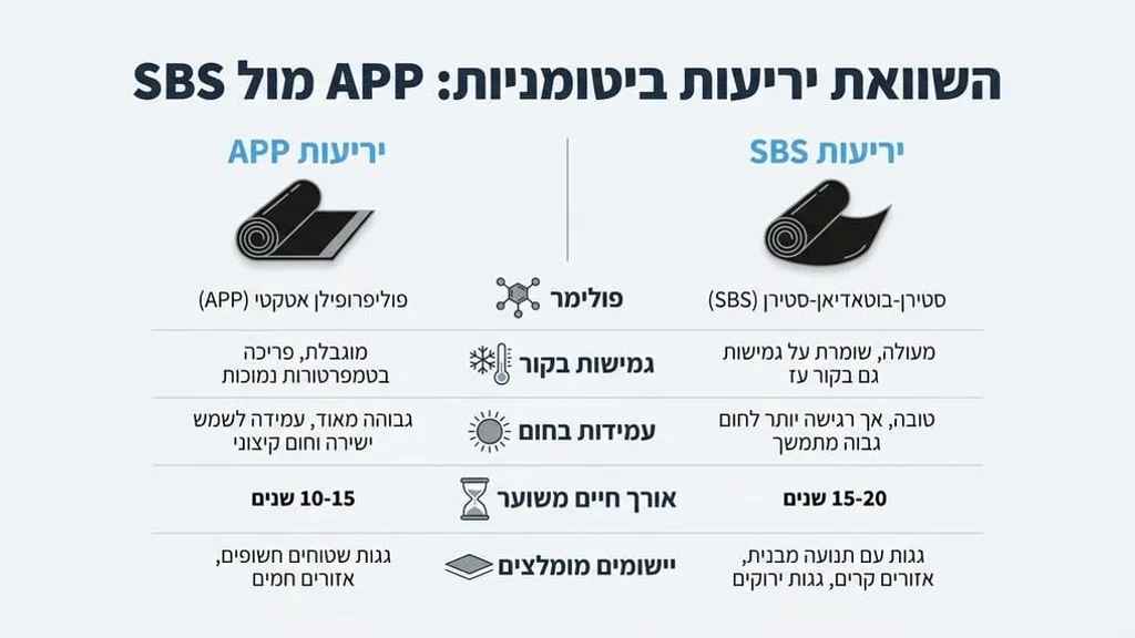 גליל של יריעות ביטומניות מוכן ליישום על גג